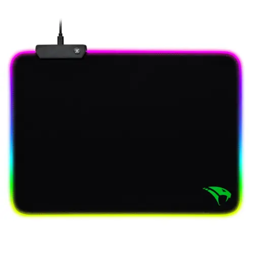 Mousepad Gamer Viper Pro Naja com RGB Grande Antiderrapante Speed Resistente a Água V1406 Preto - Vivensis
