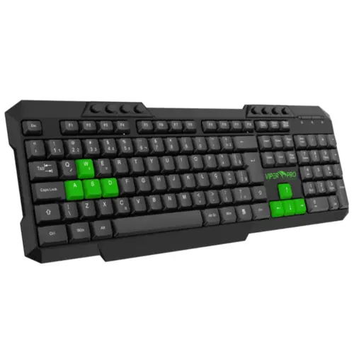 Teclado Gamer Viper Pro Python Membrana ABNT2 USB V1407 Preto - Vivensis
