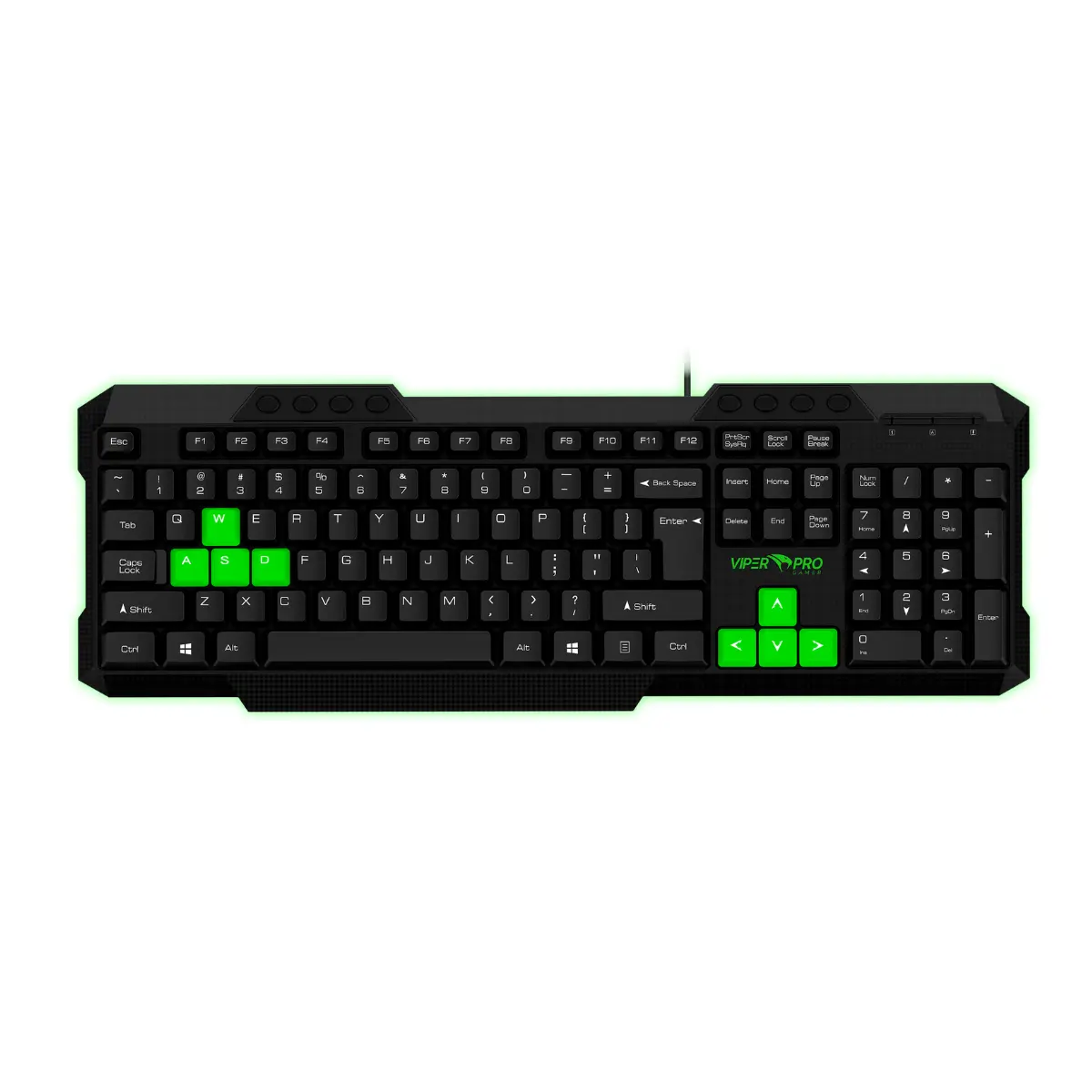 Teclado Gamer Viper Pro Python Membrana ABNT2 USB V1407 Preto - Vivensis