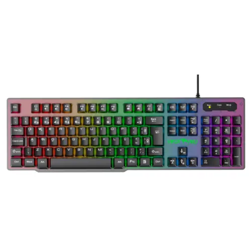 Teclado Gamer Viper Pro Naja Semi Mecânico RGB Retroiluminado ABNT2 Preto - Vivensis