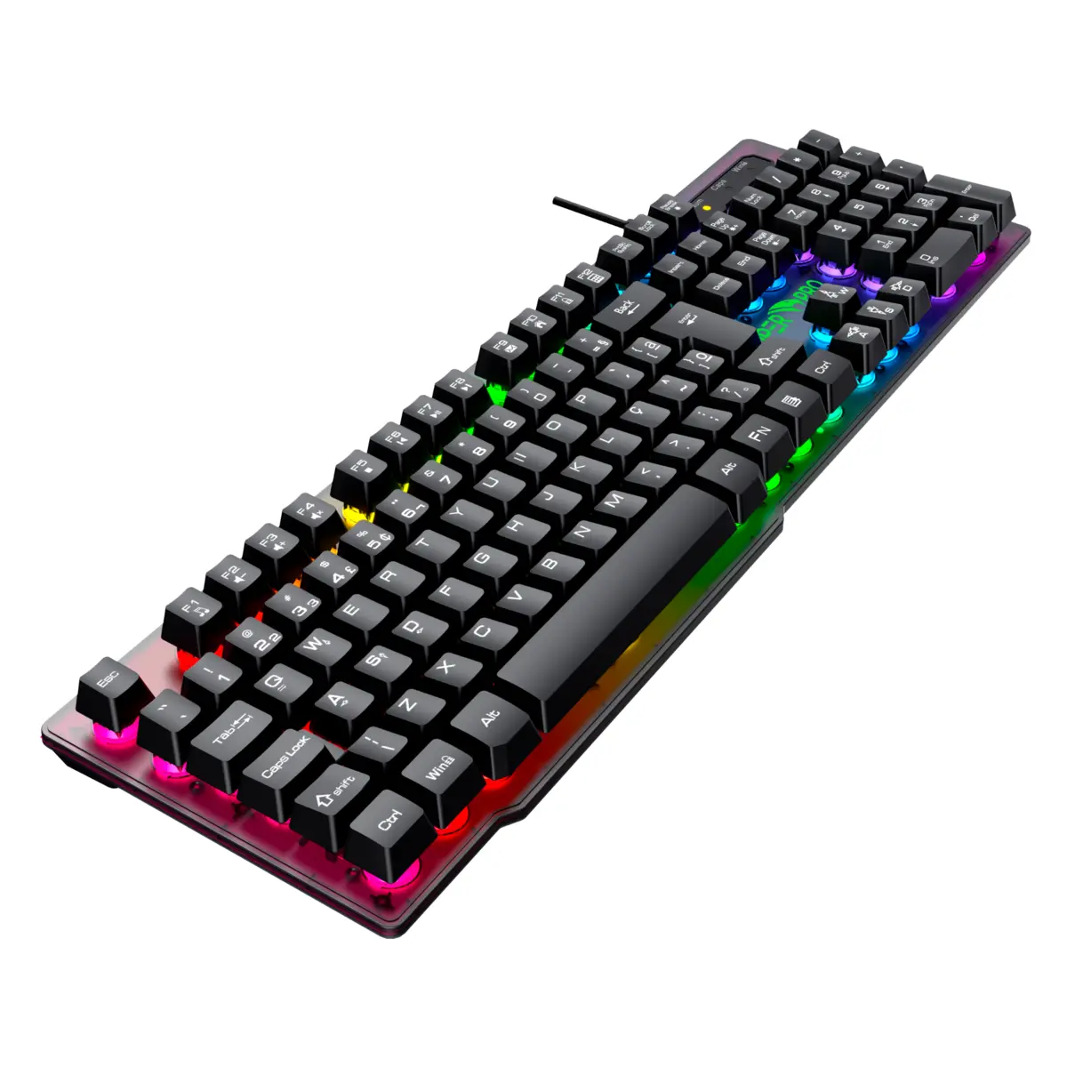 Teclado Gamer Viper Pro Naja Semi Mecânico RGB Retroiluminado ABNT2 Preto - Vivensis