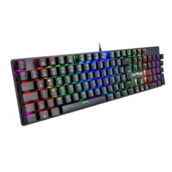 Teclado Gamer Viper Pro Mamba Mecânico Retroiluminado RGB Switch Blue ABNT2 V1409 Preto - Vivensis