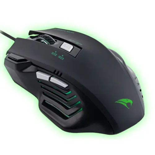 Mouse Gamer Viper Pro Python Óptico 3600 DPIs 05 Botões 4 Velocidades Botão para Disparos Duplos USB V1410 Preto - Vivensis