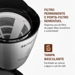 Cafeteira Elétrica Dolce Arome 15XIC C-34JI-15X 127v Inox/Preto - Mondial