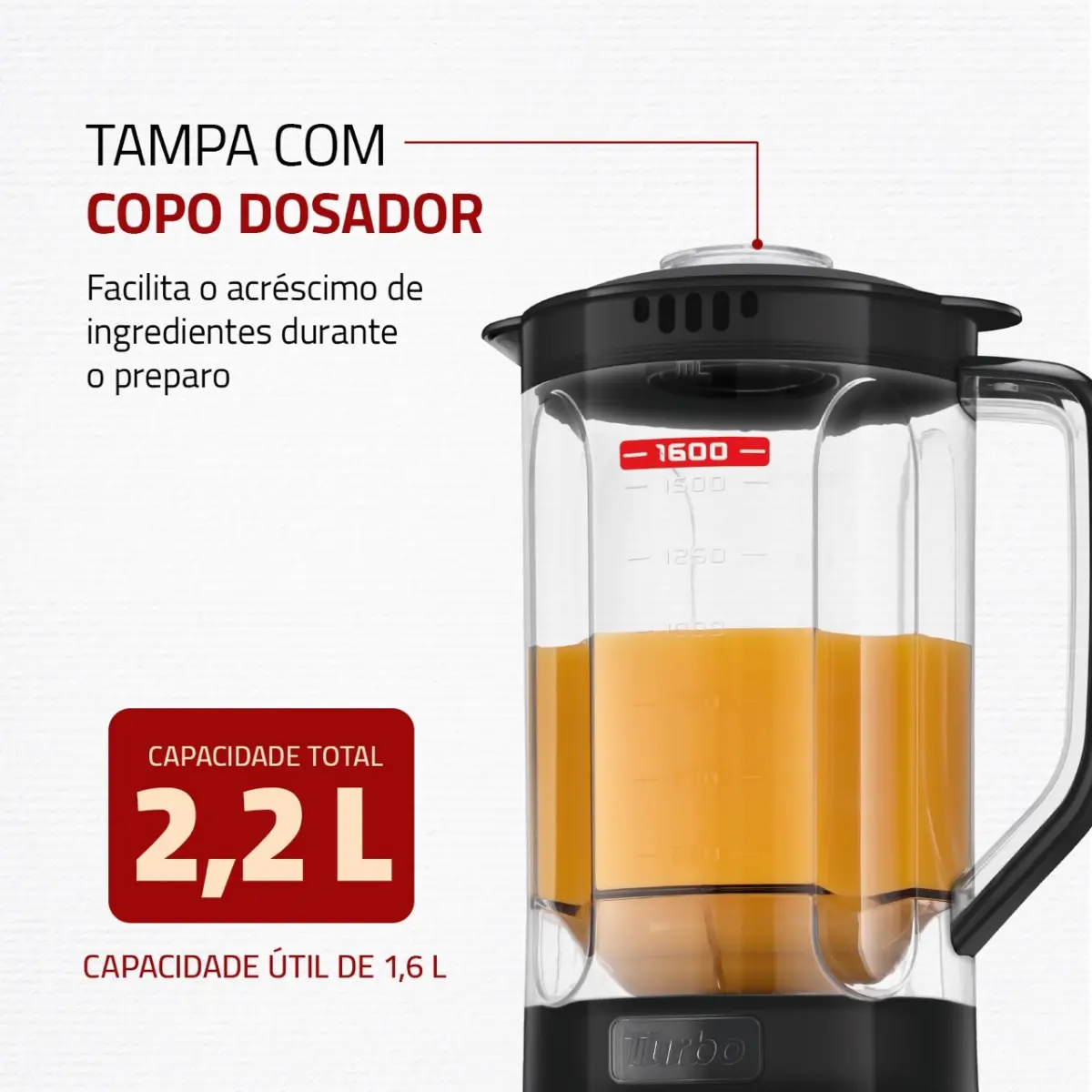 Liquidificador Pratic Turbo 2,2L L-98-B 127v Preto - Mondial