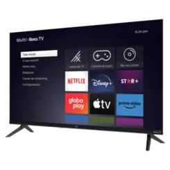 Smart TV 32" Roku HD DLED, 3 HDMI, 2 USB, Wi-Fi, Bluetooth, Dolby Audio TL052M Bivolt Preto - Multilaser