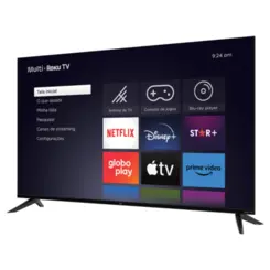Smart TV 50" Roku 4K UHD, 4 HDMI, 2 USB, Compatível com Alexa e Google Home TL059M Bivolt Preto - Multilaser