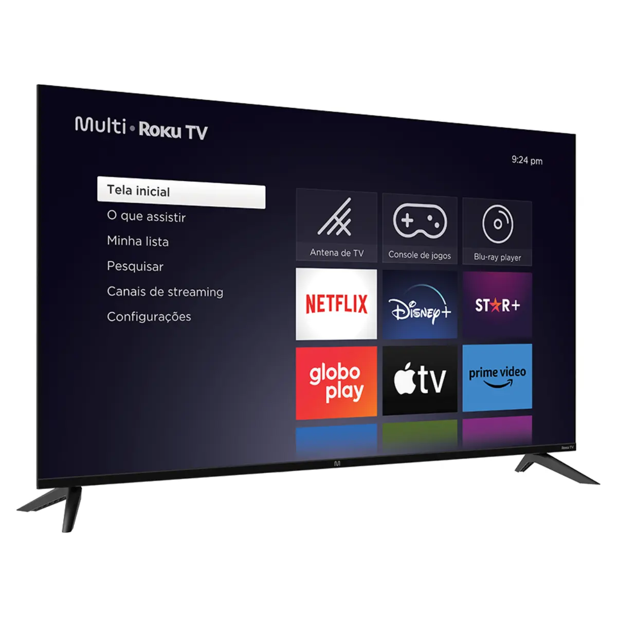 Smart TV 50" Roku 4K UHD, 4 HDMI, 2 USB, Compatível com Alexa e Google Home TL059M Bivolt Preto - Multilaser