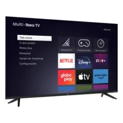 Smart TV 43'' Roku FHD DLED, Wi-fi, 3 HDMI, Compatível com Alexa e Google Home TL056M Bivolt Preta - Multilaser