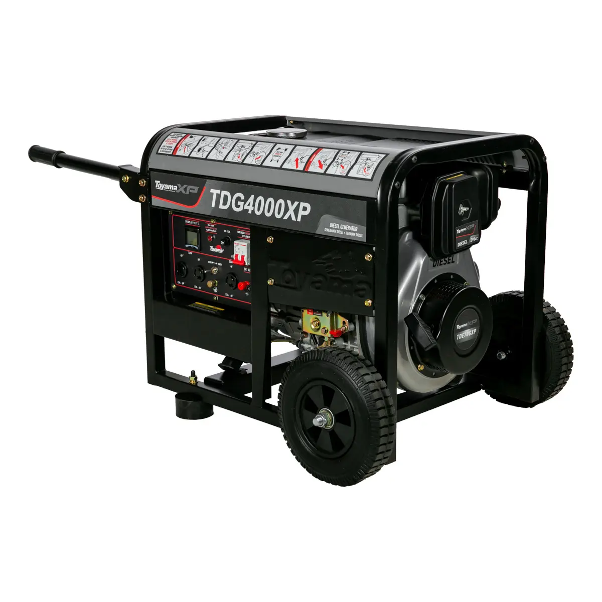 Gerador de Energia Diesel 3.3kw Monocilíndrico TDG4000XP Bivolt Preto - Toyama