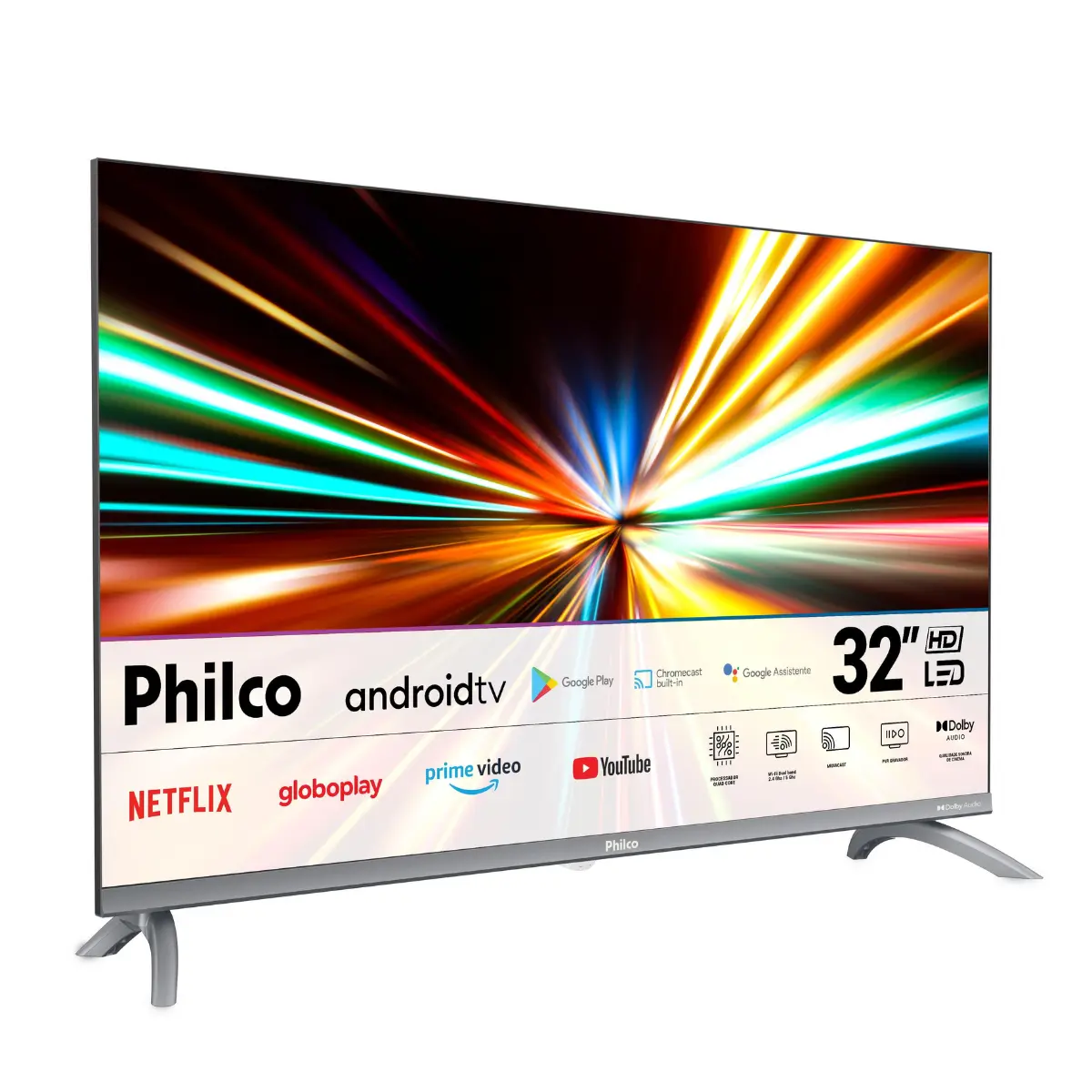 Smart TV 32” Android LED, Dolby Audio, Chromecast PTV32M9GACGB