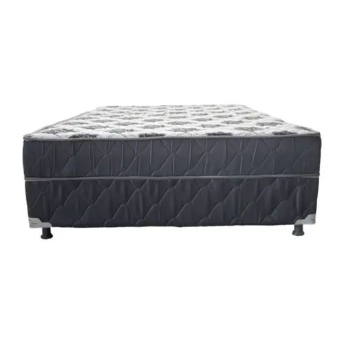 Cama Box Iara Premium Casal Conjugada 44X188X138 Florido/Branco/Grafite - Marjom