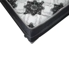 Cama Box Iara Premium Casal Conjugada 44X188X138 Florido/Branco/Grafite - Marjom