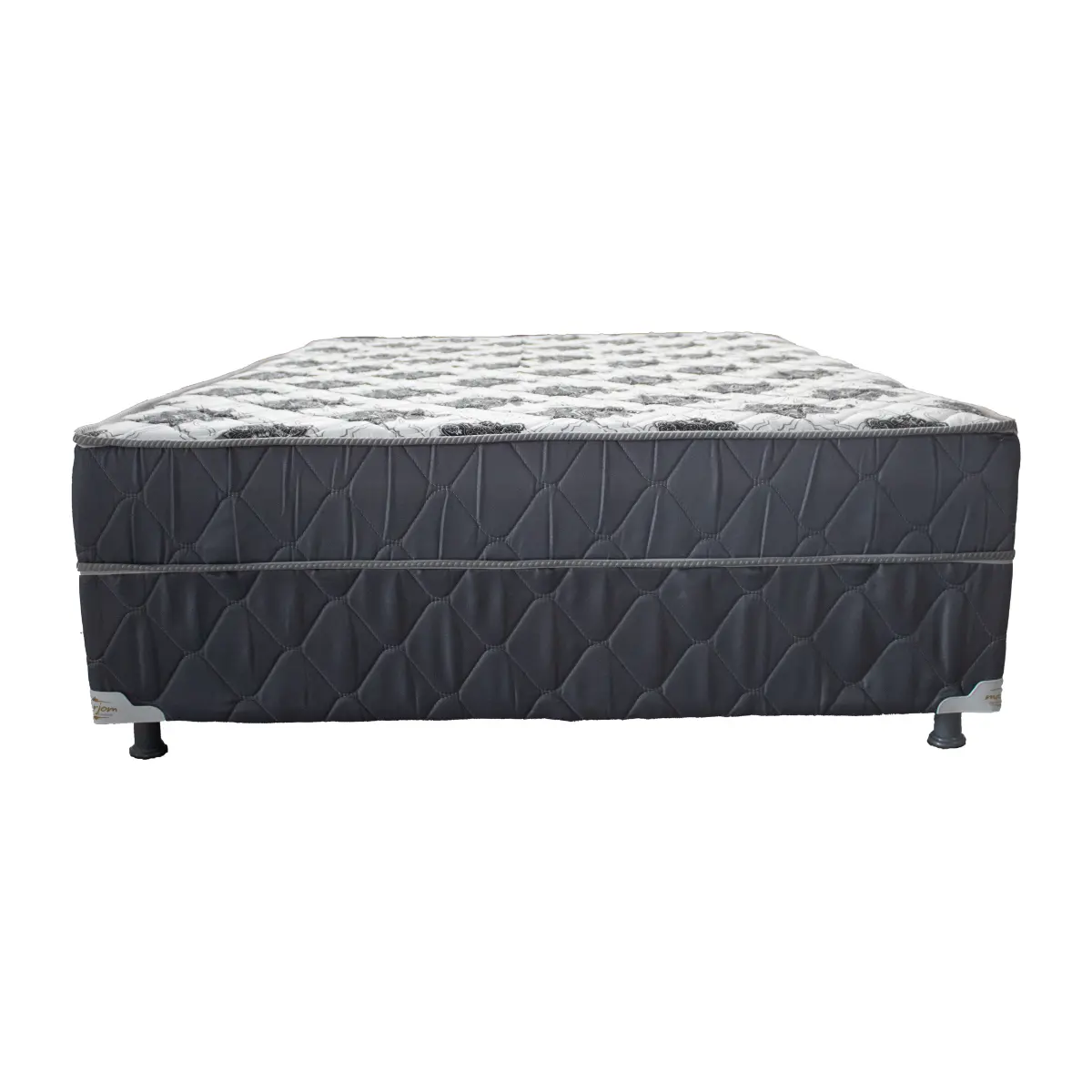 Cama Box Iara Premium Casal Conjugada 44X188X138 Florido/Branco/Grafite - Marjom