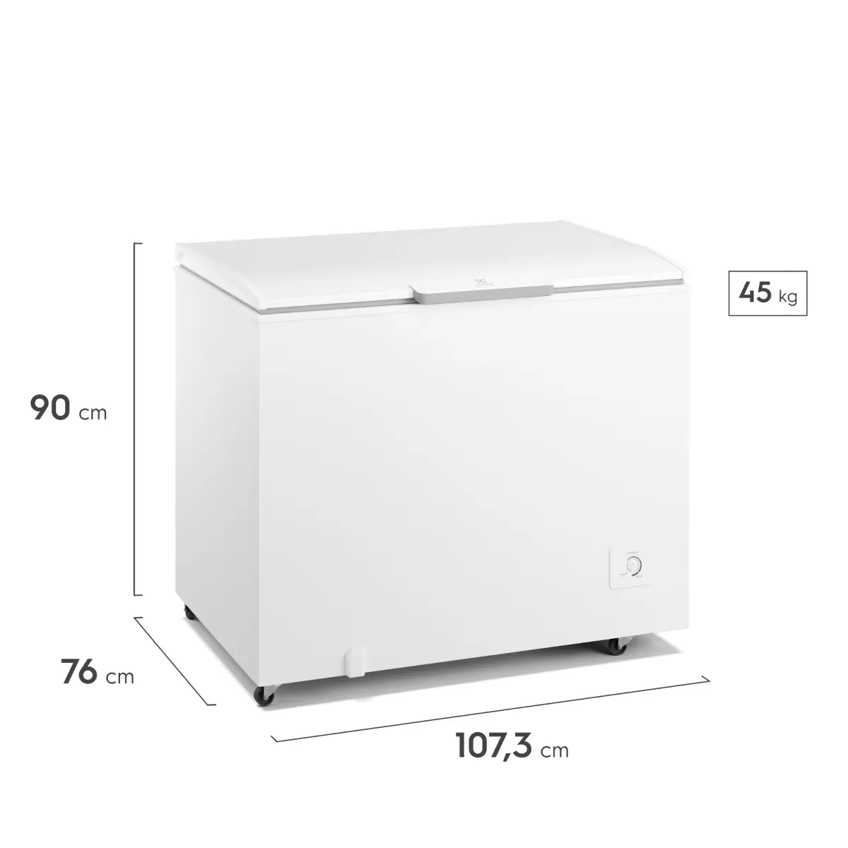 Freezer Horizontal Cycle Defrost com 01 Porta Inverter 314L HI330 127v Branco - Electrolux
