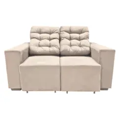 Estofado Monarca com 02 Lugares Suede 750012 Bege Areia - Uatumã