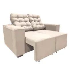 Estofado Monarca com 02 Lugares Suede 750012 Bege Areia - Uatumã