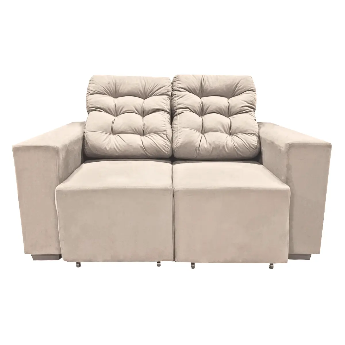 Estofado Monarca com 02 Lugares Suede 750012 Bege Areia - Uatumã