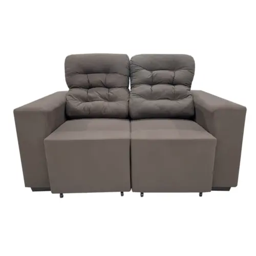 Estofado Monarca Vellus com 02 Lugares Suede 780384 Onix - Uatumã