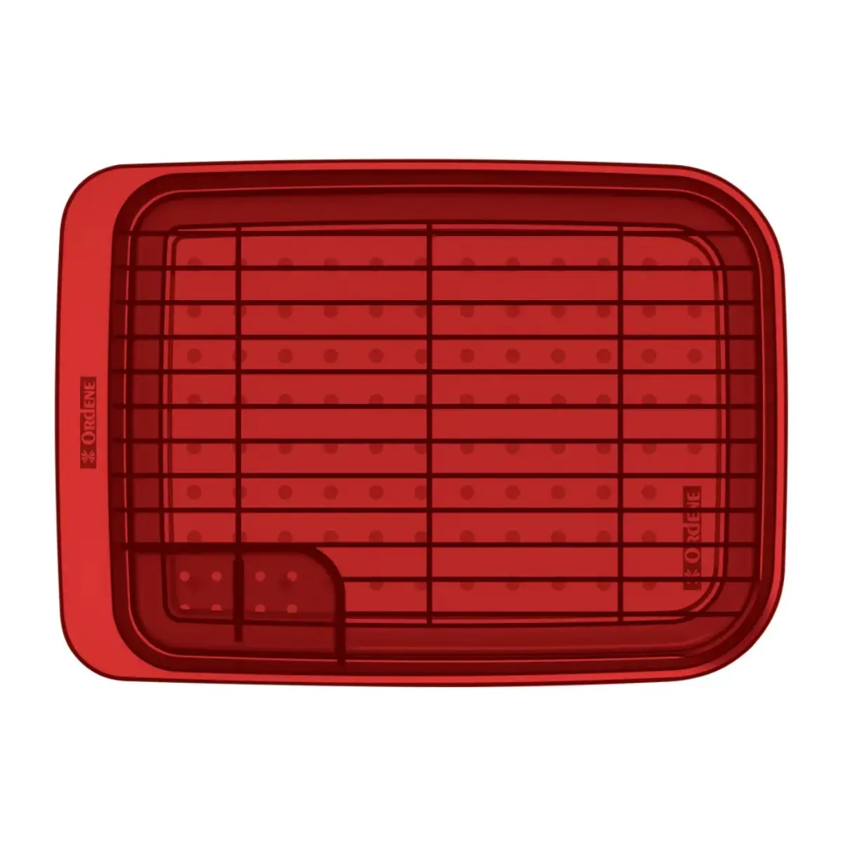 Escorredor de Louças Plástico Utti OR46130 Vermelho - Ordene