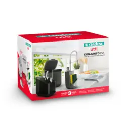 Kit Para Pia Plástico com 3 Unidades OR46030 Vermelho - Ordene