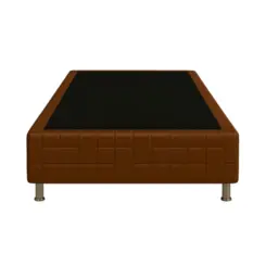 Base Box Icaro Suede Madeira de Reflorestamento 38X96X203 Marrom - Marjom