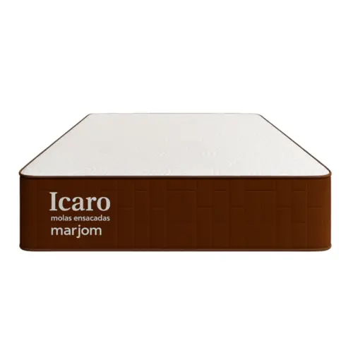 Colchão Icaro King Molas Ensacadas AG65 31X193X203 Branco/Chocolate - Marjom