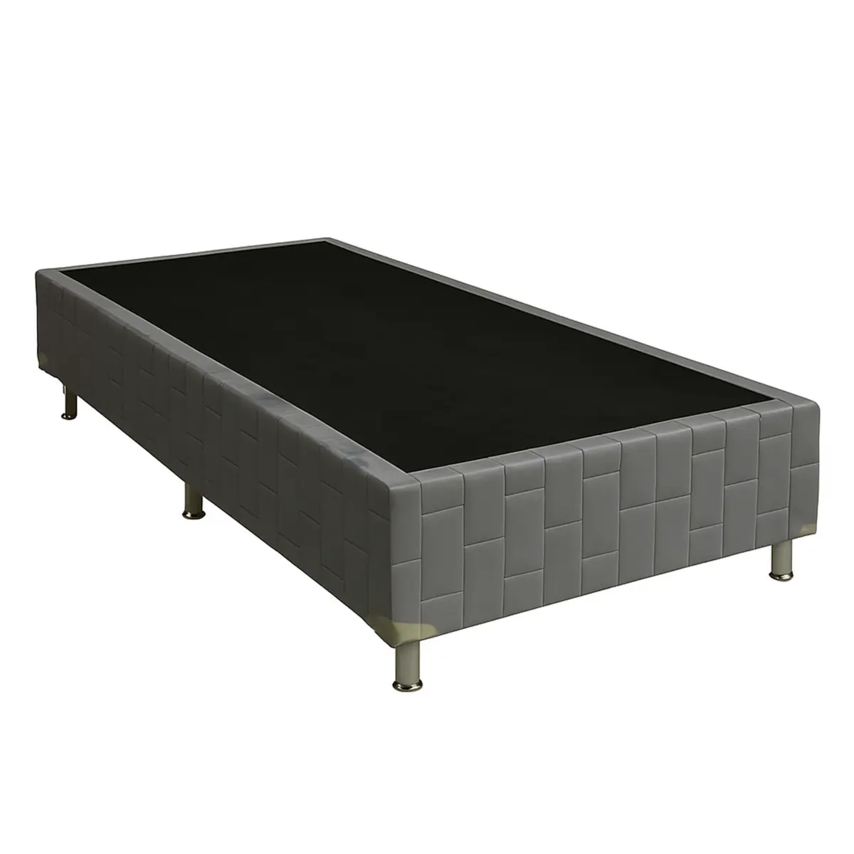 Base Box Essencial Queen Poliester 38X79X198 Cinza - Marjom