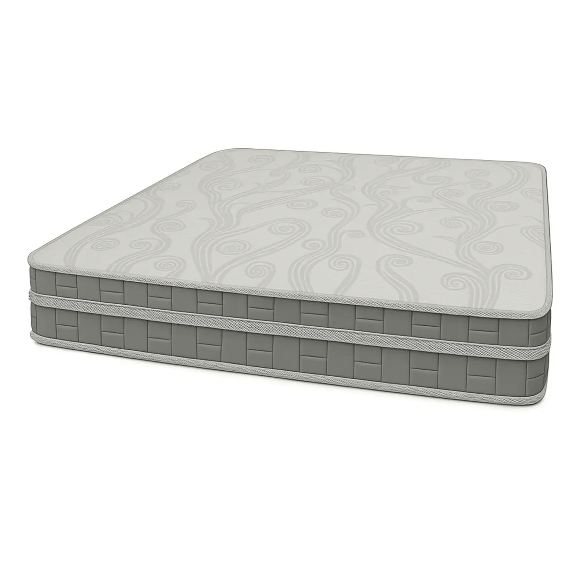 Colchão Essencial Queen Molas Ensacadas 25X158X198 Branco/Cinza - Marjom