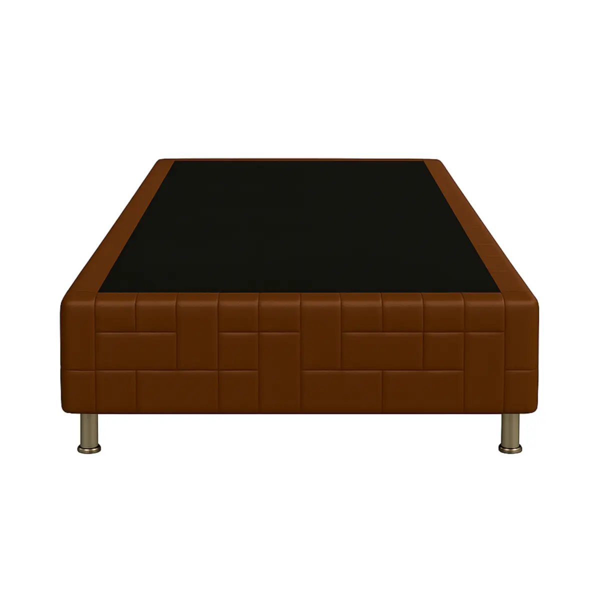 Base Box Icaro Suede Madeira de Reflorestamento 38X79X198 Marrom - Marjom