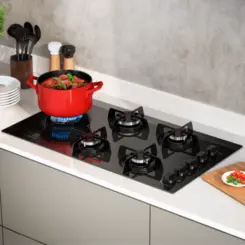 Cooktop 05 Bocas a Gás com Acendimento Automático Tripla Chama KE5TD Bivolt Preto - Electrolux