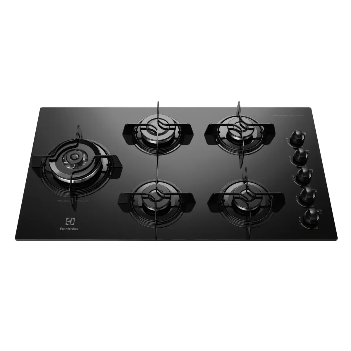 Cooktop 05 Bocas a Gás com Acendimento Automático Tripla Chama KE5TD Bivolt Preto - Electrolux