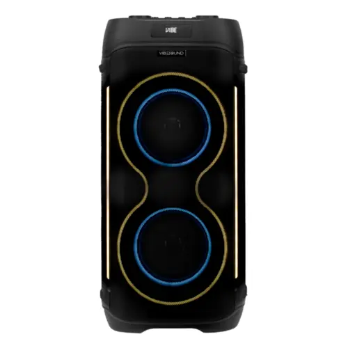 Caixa de Som Amplificada Party Speaker Vibe Sound Bluetooth LED 1000W RMS V6 VS003 Preto - Vivensis