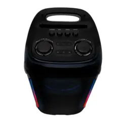 Caixa de Som Amplificada Party Speaker Vibe Sound Bluetooth LED 1000W RMS V6 VS003 Preto - Vivensis