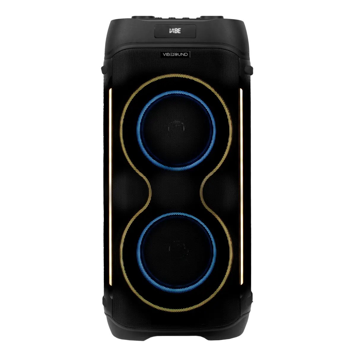 Caixa de Som Amplificada Party Speaker Vibe Sound Bluetooth LED 1000W RMS V6 VS003 Preto - Vivensis