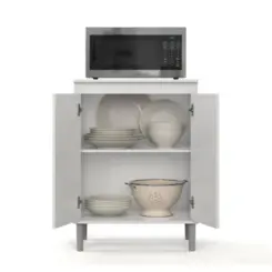 Balcão Para Micro-ondas Multiuso com 2 Portas 1 Prateleira 01500 Branco - EJ MÓVEIS