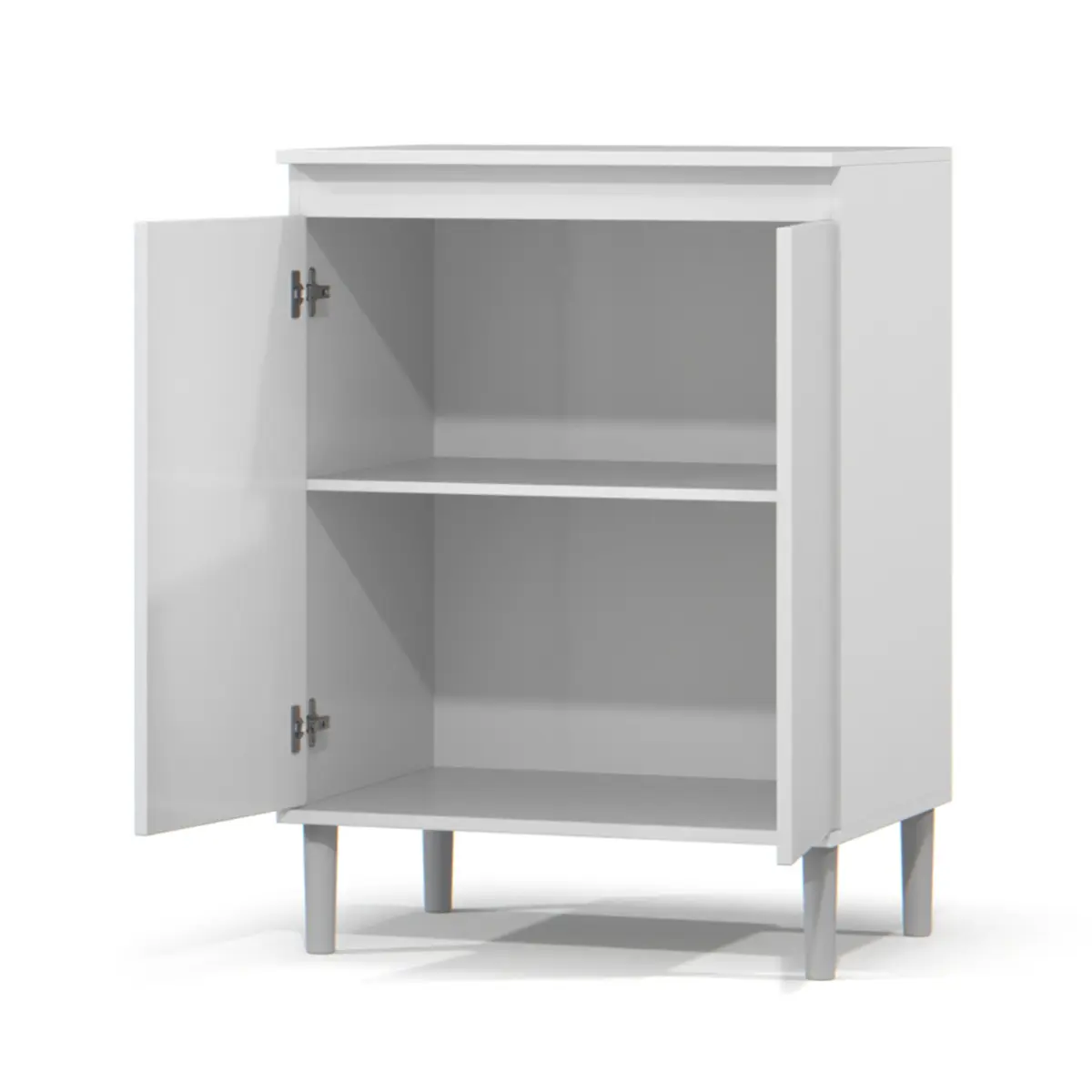 Balcão Para Micro-ondas Multiuso com 2 Portas 1 Prateleira 01500 Branco - EJ MÓVEIS