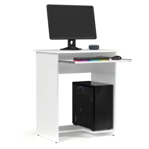 Mesa Para Computador Prática com 1 Bandeja 06300 Branco - EJ MÓVEIS