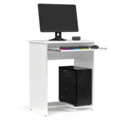 Mesa Para Computador Prática com 1 Bandeja 06300 Branco - EJ MÓVEIS