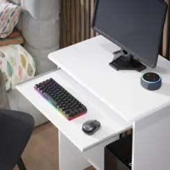 Mesa Para Computador Prática com 1 Bandeja 06300 Branco - EJ MÓVEIS
