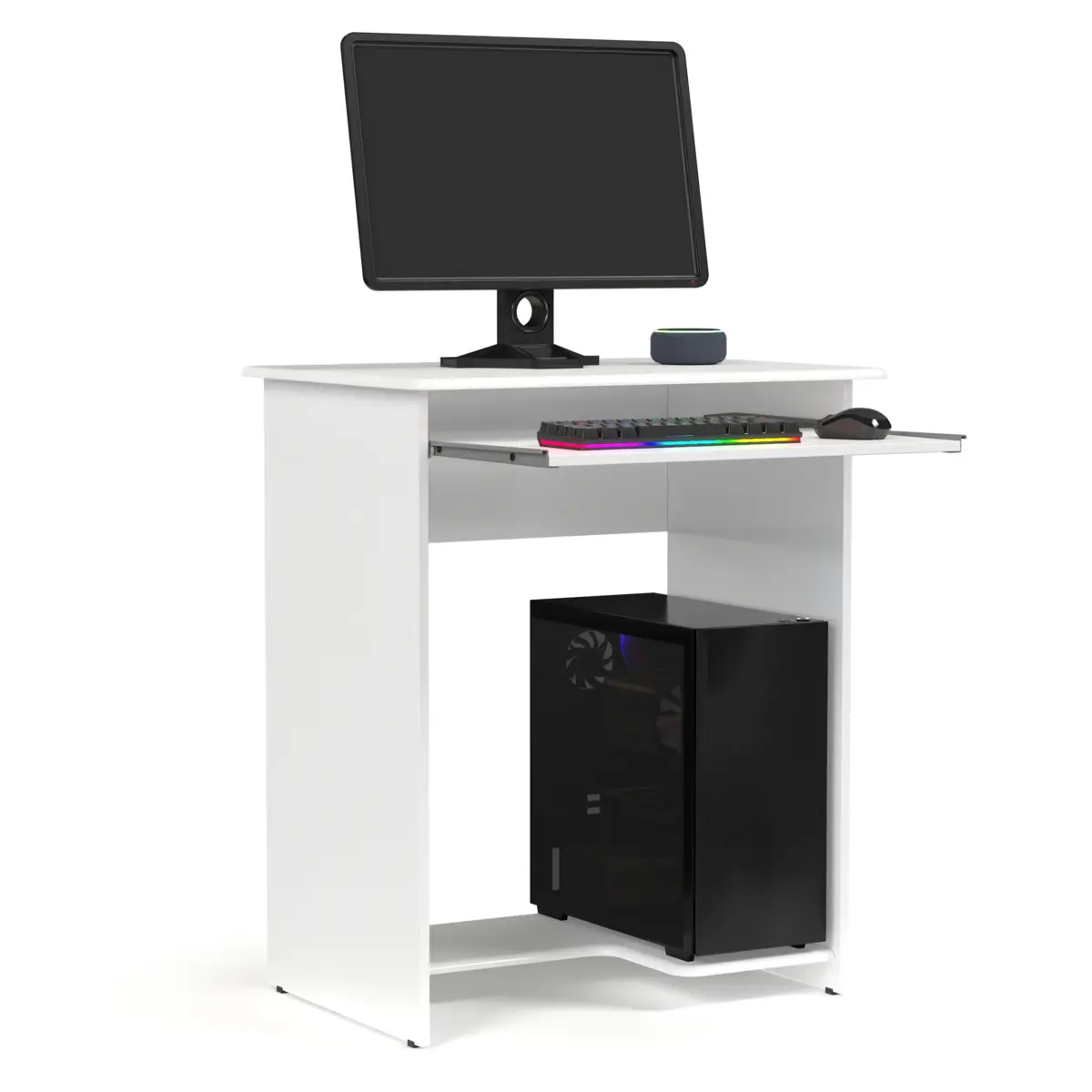 Mesa Para Computador Prática com 1 Bandeja 06300 Branco - EJ MÓVEIS
