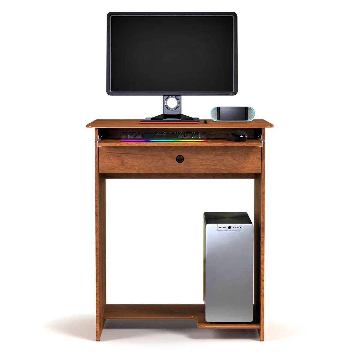 Mesa Para Computador Prática com 1 Gaveta 1 Bandeja 06765 Freijó - EJ MÓVEIS