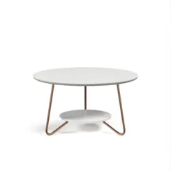 Conjunto Mesa de Centro Liz Sofisticada 21700 Branco - EJ MÓVEIS