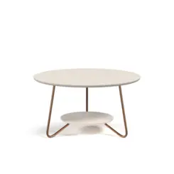 Conjunto Mesa de Centro Liz Sofisticada 21715 Off White - EJ MÓVEIS