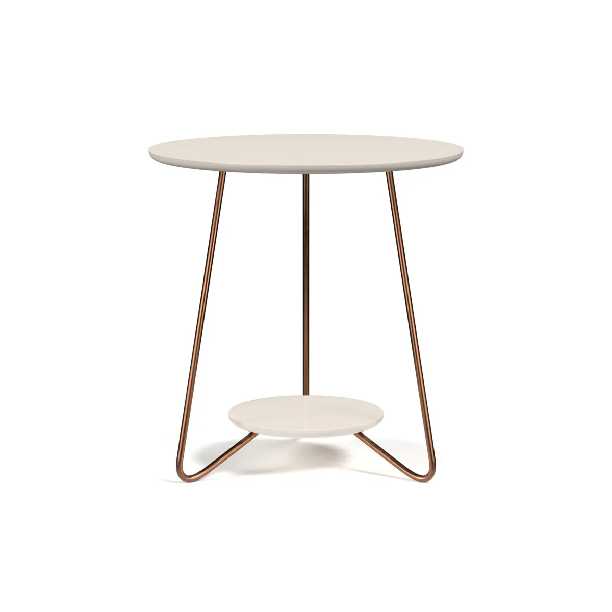 Conjunto Mesa de Centro Liz Sofisticada 21715 Off White - EJ MÓVEIS