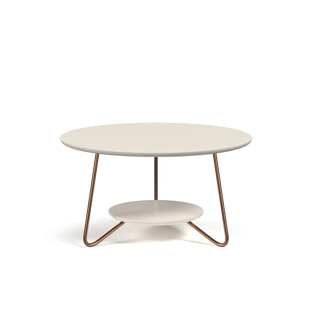 Conjunto Mesa de Centro Liz Sofisticada 21715 Off White - EJ MÓVEIS
