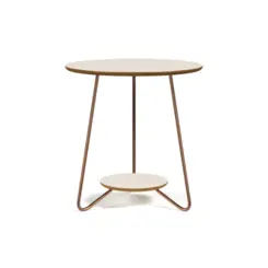 Conjunto Mesa de Centro Liz Sofisticada 21755 Freijó/Off White - EJ MÓVEIS
