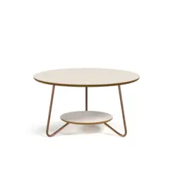 Conjunto Mesa de Centro Liz Sofisticada 21755 Freijó/Off White - EJ MÓVEIS