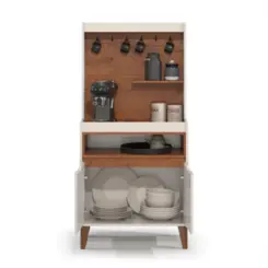 Armário Multiuso Cantinho do Café com 2 Portas 51955 Freijó/Off White - EJ MÓVEIS