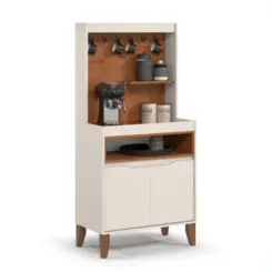 Armário Multiuso Cantinho do Café com 2 Portas 51955 Freijó/Off White - EJ MÓVEIS